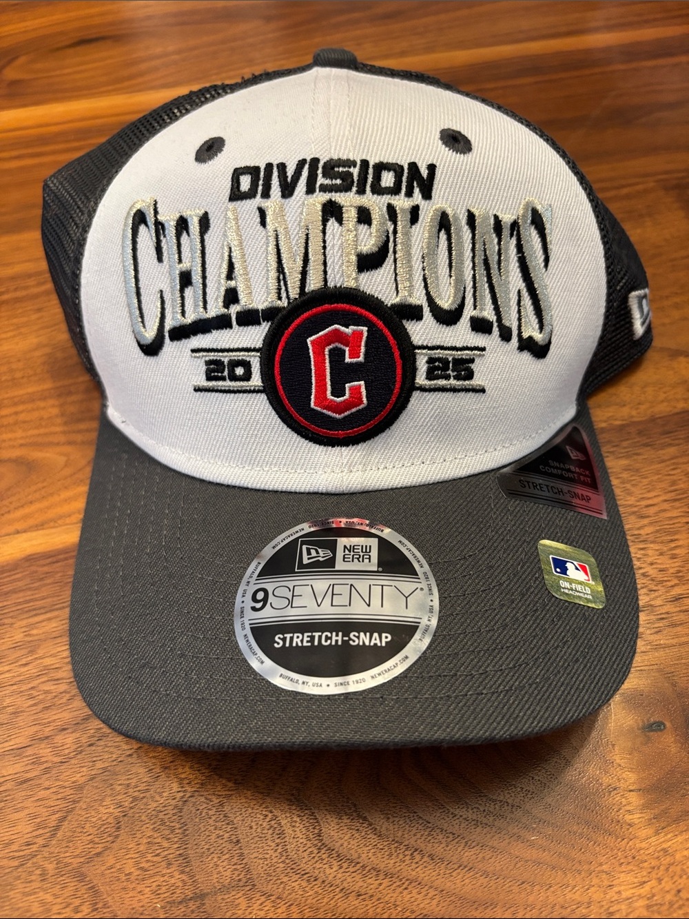 NWT Cleveland Guardians Division Champions Hat Cap Adjustable New Era 9Seventy